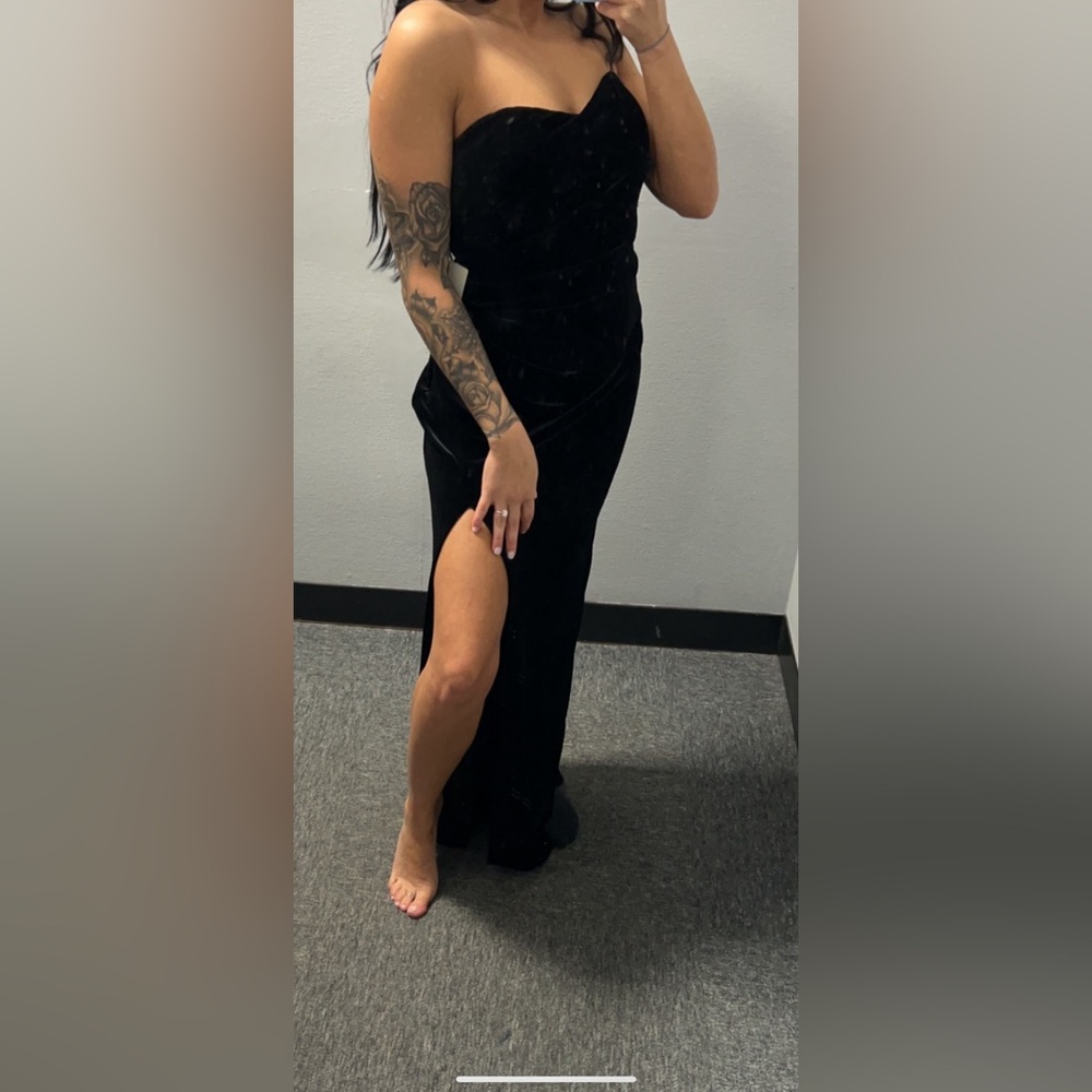 Black wedding guest dress